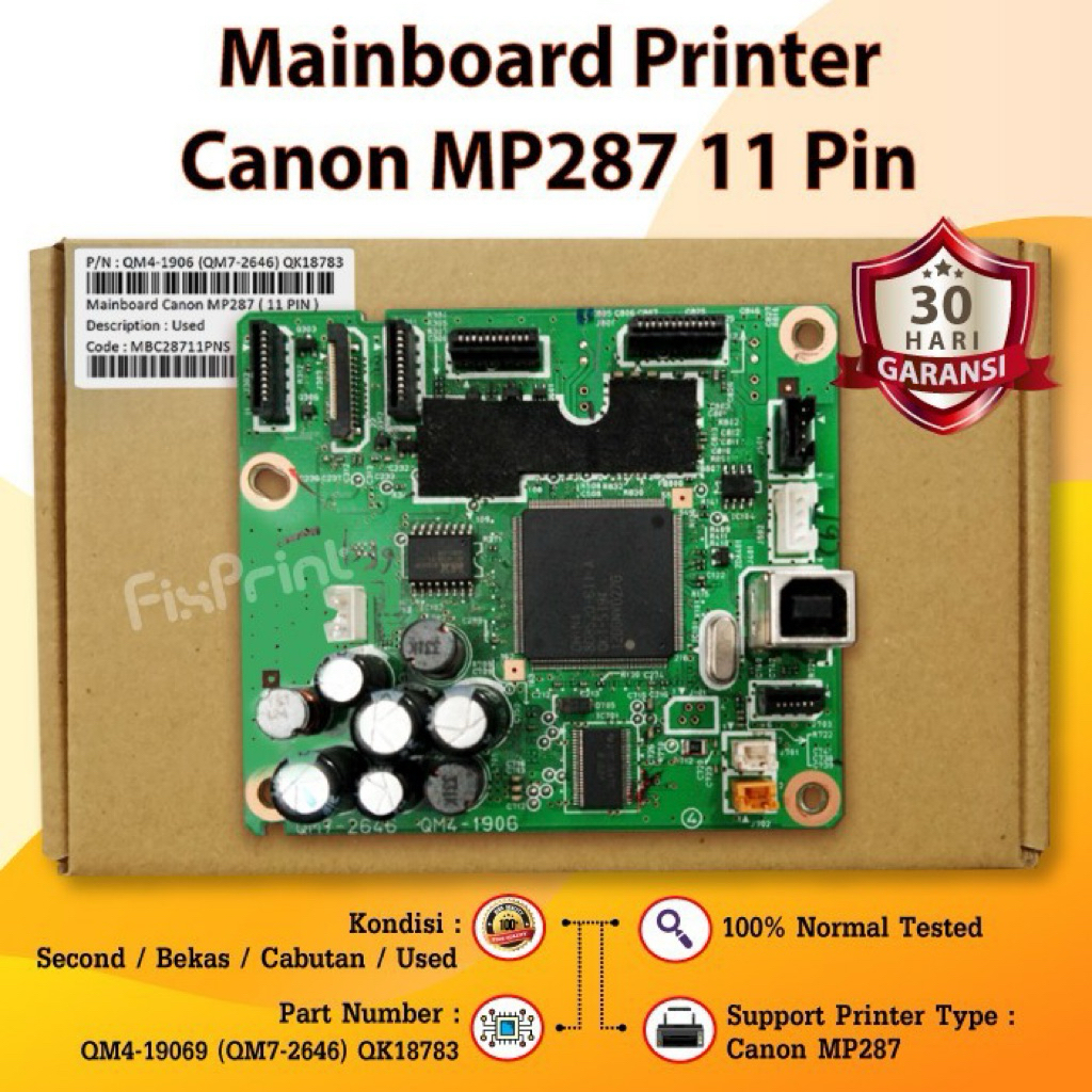 Mainboard Canon MP287 | Motherboard Canon MP287 | Logic Board Canon MP287 | Used | Copotan Unit Norm