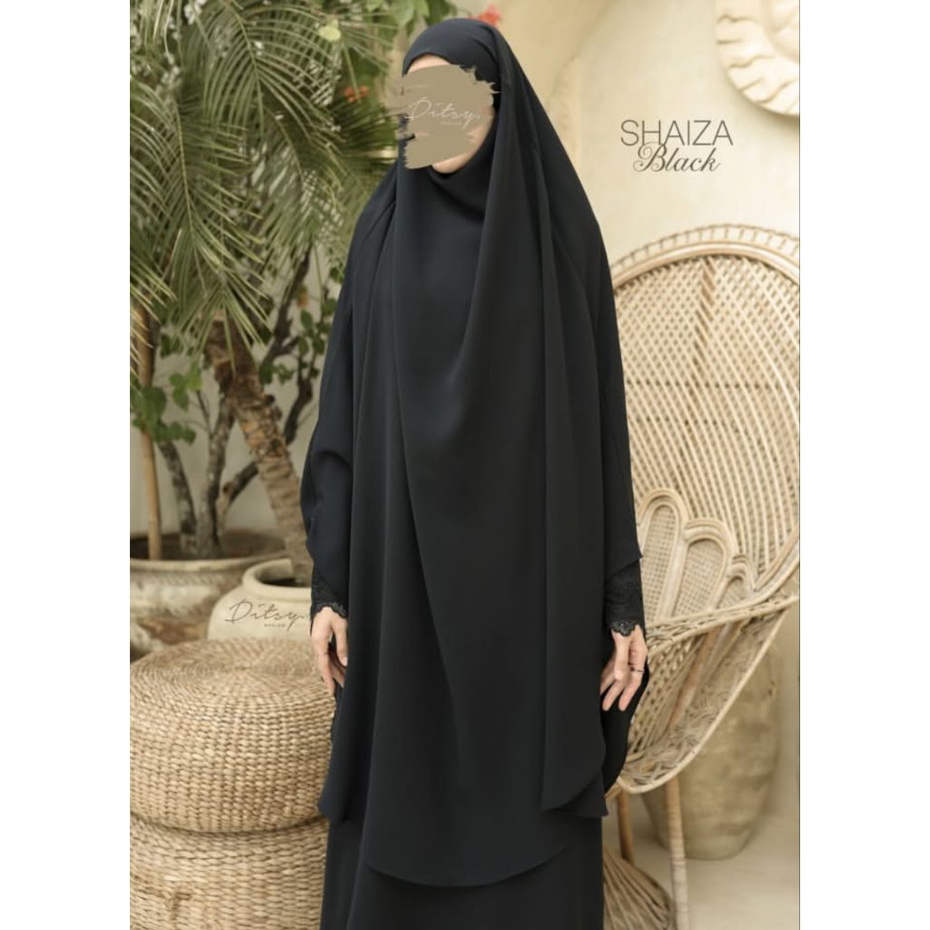 SHAIZA BLACK MAZEN BY DITSY MOSLEM SIZE LONG BEST SELLER TERMURAH FK KHIMAR
