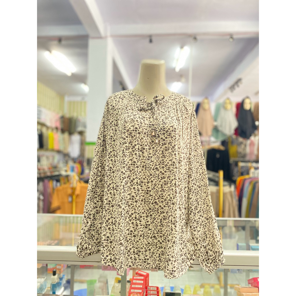 Atasan Blouse Wanita Dewasa Terbaru - Atasan Motif Bunga Kekinian