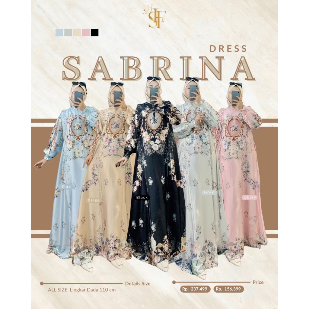 [Fashion Muslim] Gamis SABRINA armani silk premium Dress motif mewah