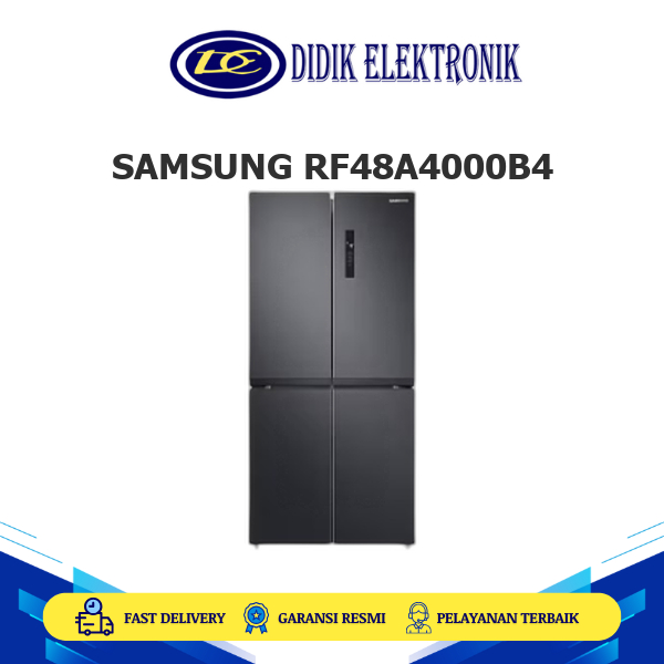 SAMSUNG RF48A4000B4 Kulkas 4 Pintu  Cooling Plus Multi Door Inverter 511L RF48A