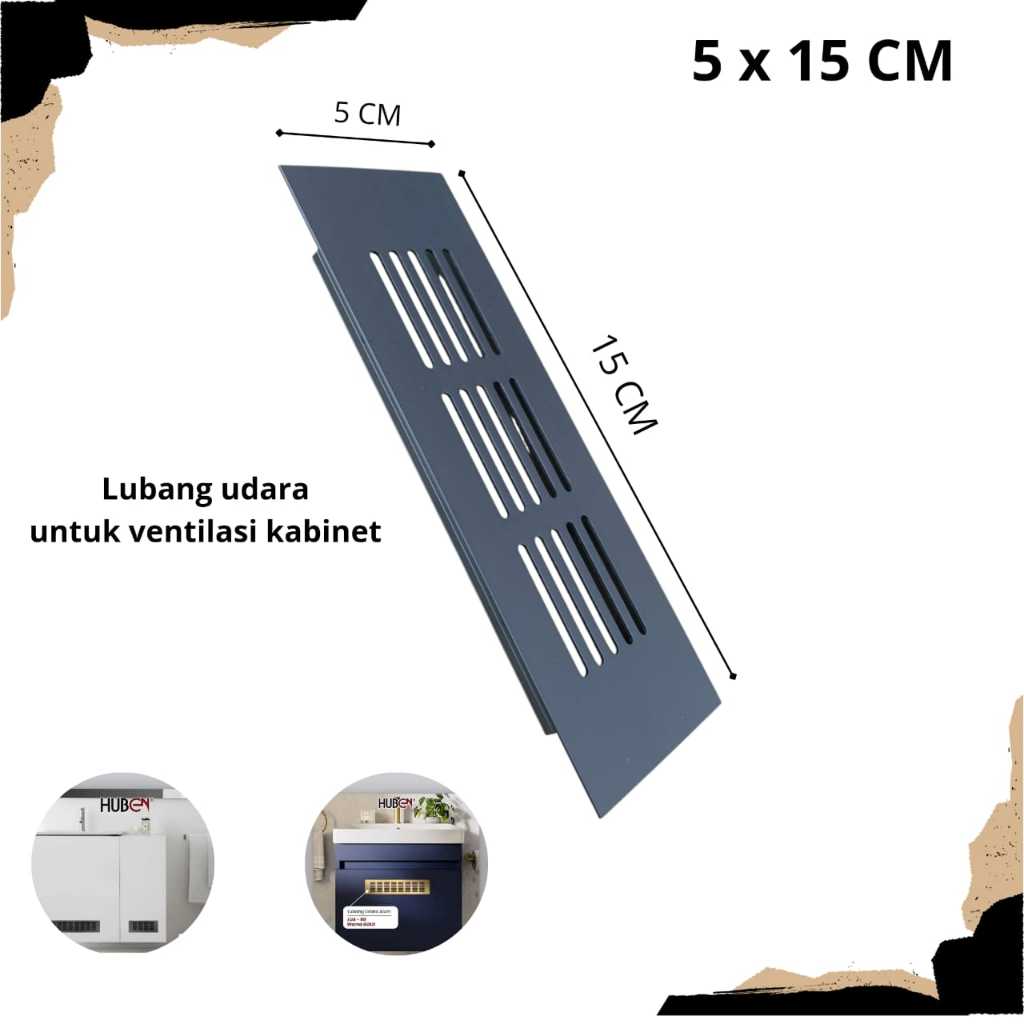 Lubang Hawa Udara Ventilasi Lemari Rak / Ventilasi Kitchen Set 5x15 Cm