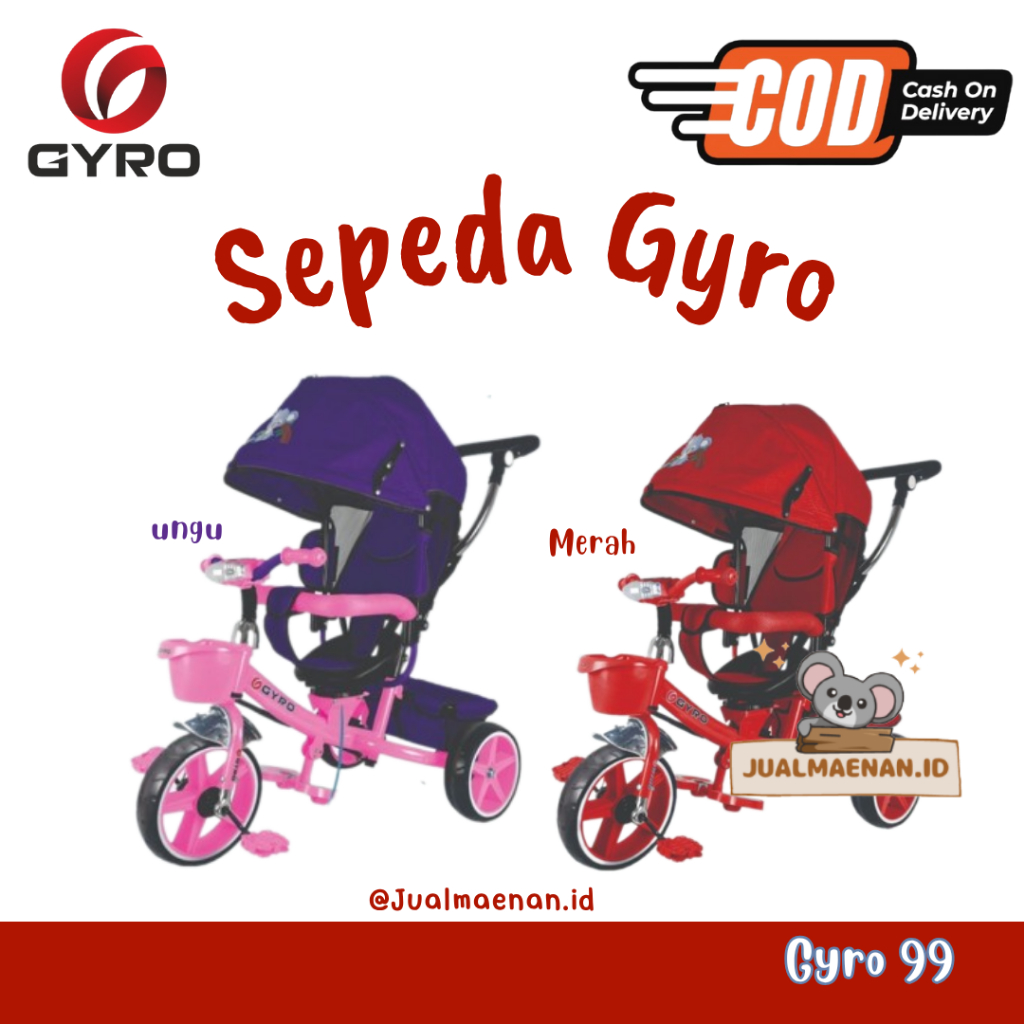 Sepeda Anak Roda Tiga Gyro Tricycle St-GY 99