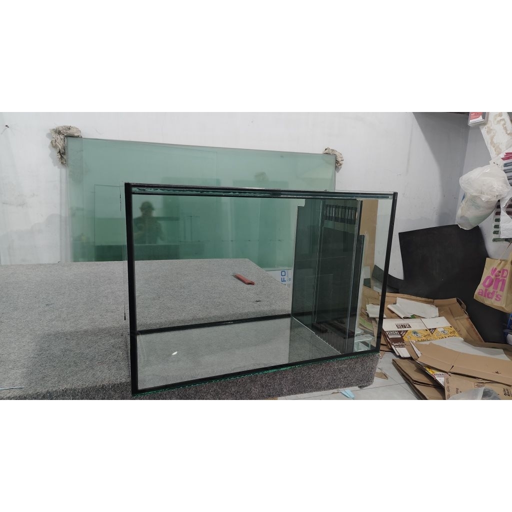 aquarium 60x30x40 saringan samping  kaca ASAHIMAS ketebalan kaca full 5 mm