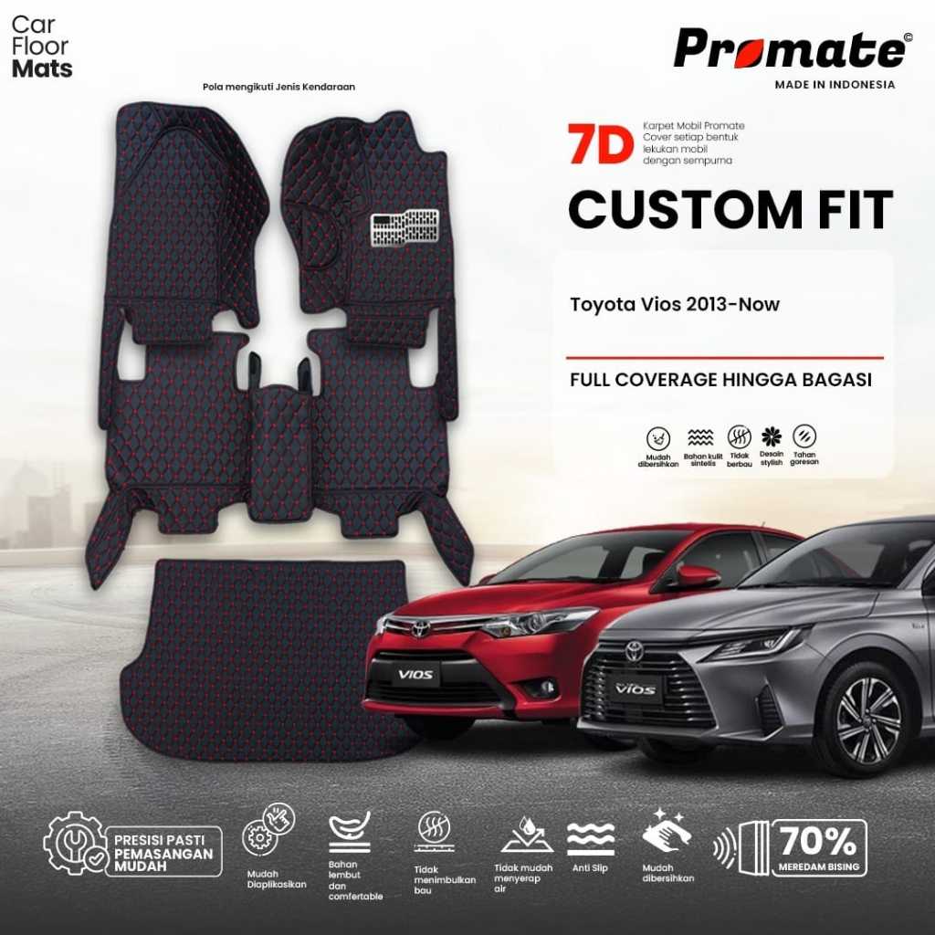 Karpet Mobil 7D Toyota Vios 2013 - 2023 Full Bagasi | Alas Mobil Vios Gen 3 Gen 4