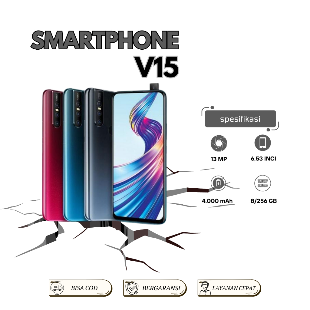 HP VIVO V15 RAM 8/256GB KAMERA 12MP+8MP GARANSI 1 TAHUN