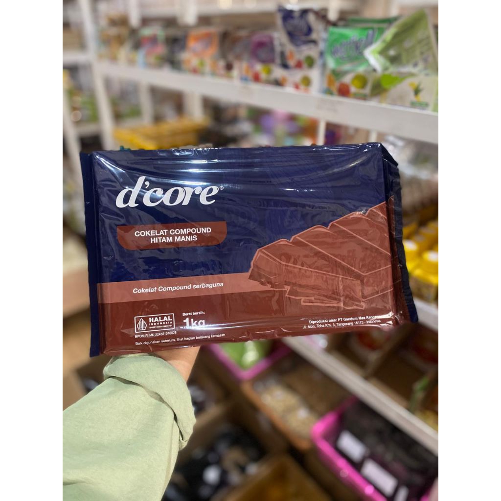 DCORE DARK CHOCOLATE COMPOUND 1KG/COKLAT BATANG DARK