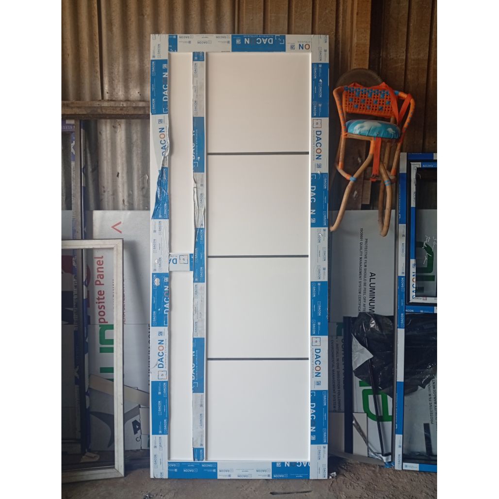 kusen+pintu aluminium Acp  ukuran L 80xT200 bisa costum ukuran dan model