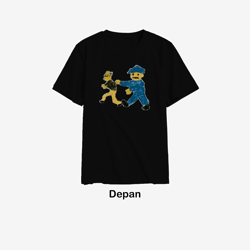 Kaos JARJIT SI WARTAWAN Kaos Upin Ipin Kaos Dewasa Unisex