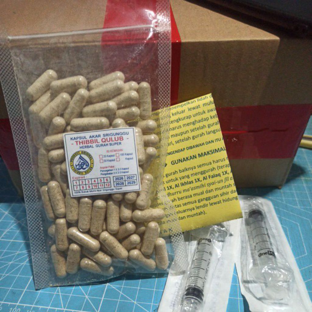 Kapsul Gurah Super  Kemasan Plastik Isi 100 Kapsul + Panduan Gurah + Pipet, Pemerdu Suara / Jamu Par