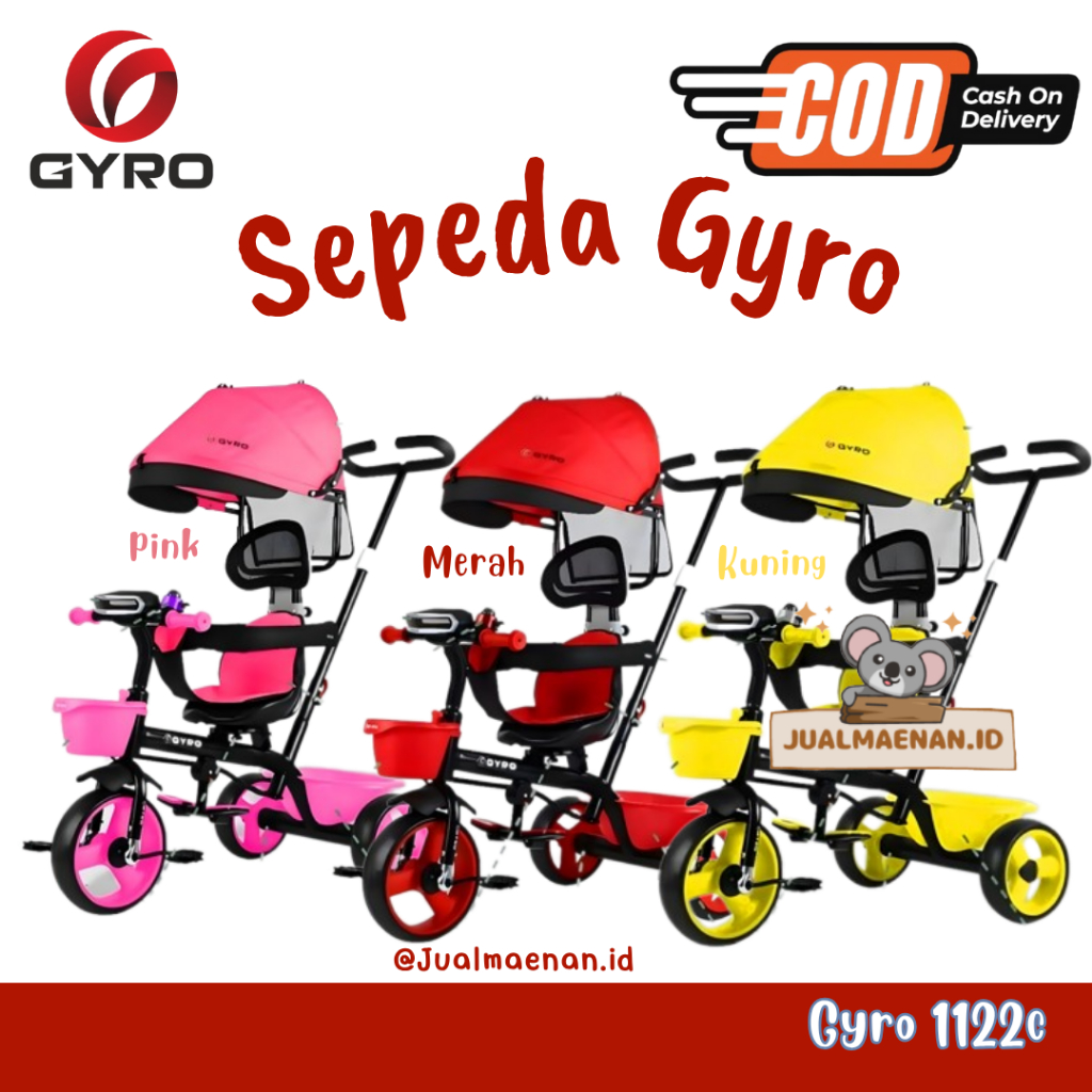 Sepeda Stroler Anak Roda Tiga GYRO 1122C