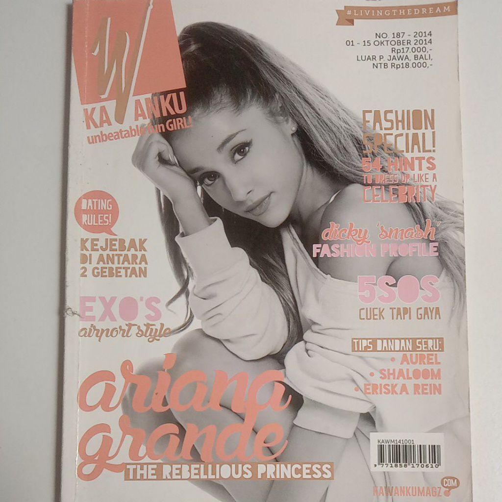 Majalah Kawanku Tahun 2014 Cover Ariana Grande
