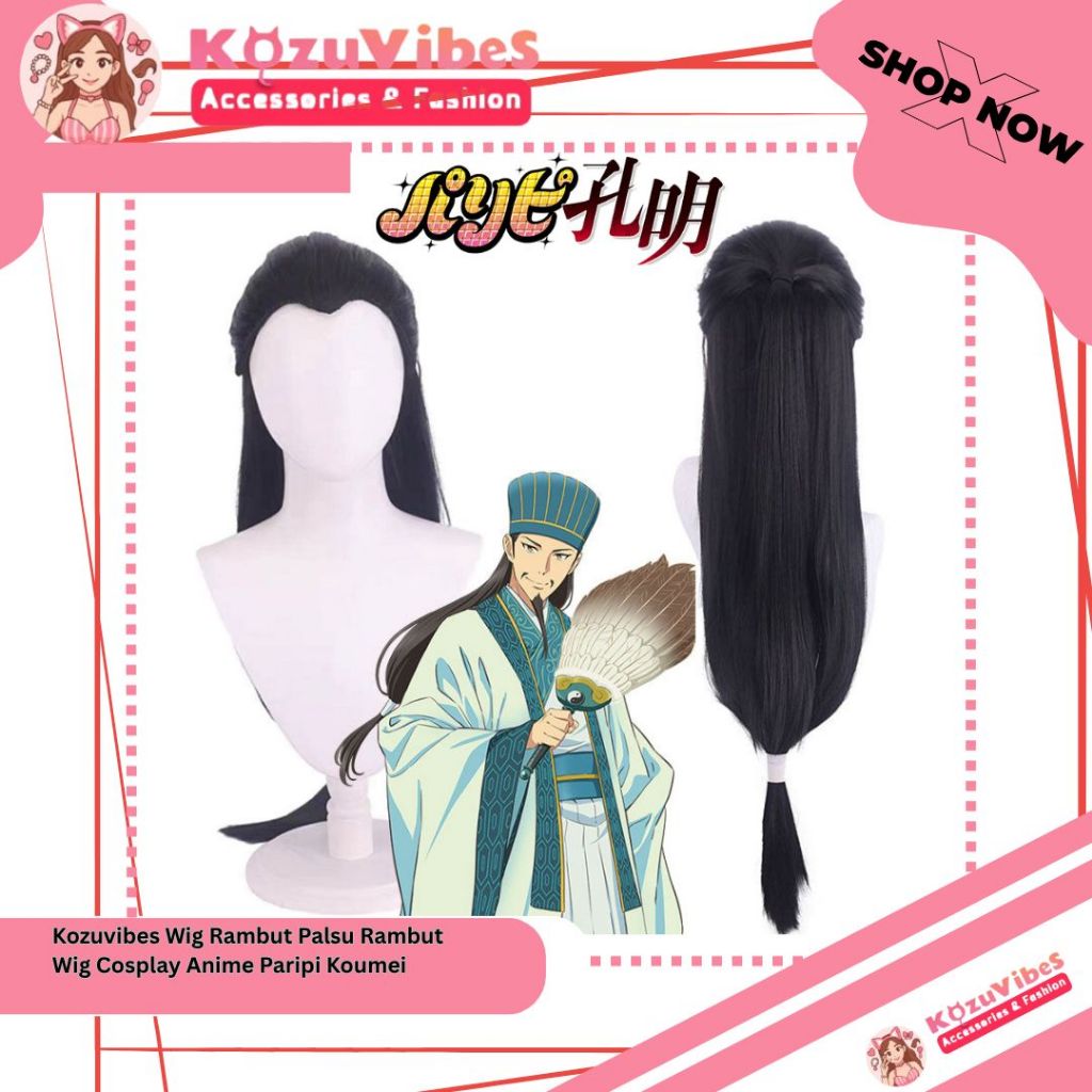 Kozuvibes Wig Rambut Palsu Wanita Wig Cosplay Anime Paripi Koumei