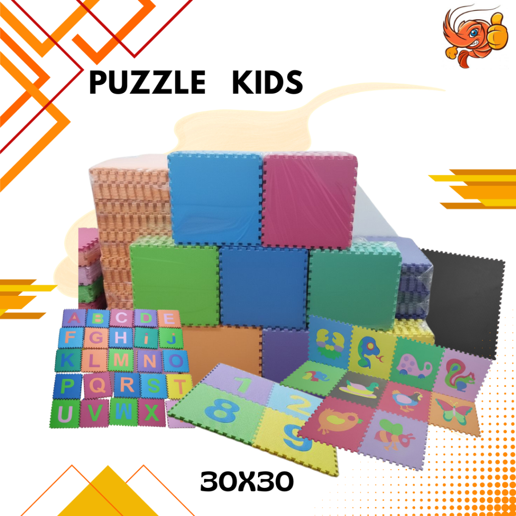 Puzzle evamat Motif Gambar / Puzzle kids / Alas Lantai / Tempat Bermain Anak