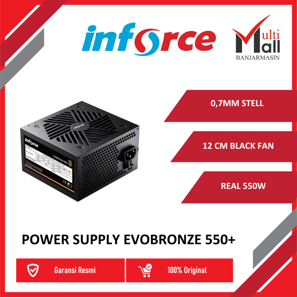 Inforce Power Supply Evobronze 550 Watt 80 Plus - PSU 550W