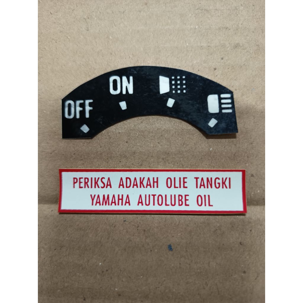 STIKER ON OFF+ PERIKSA OLI V75 ###