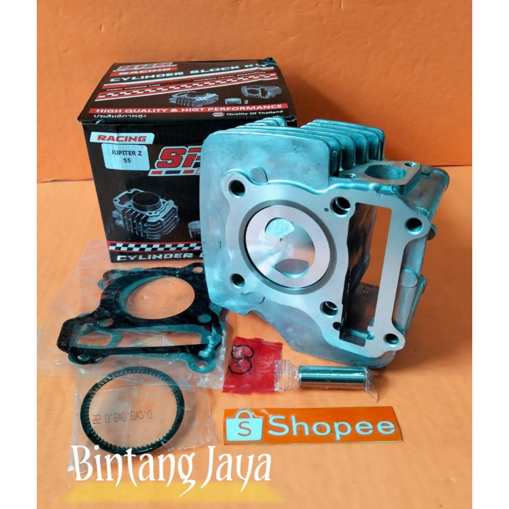 cylinder blok seher bore up sp5 Thailand 55mm buat motor jupiter z/vega lama/vega r