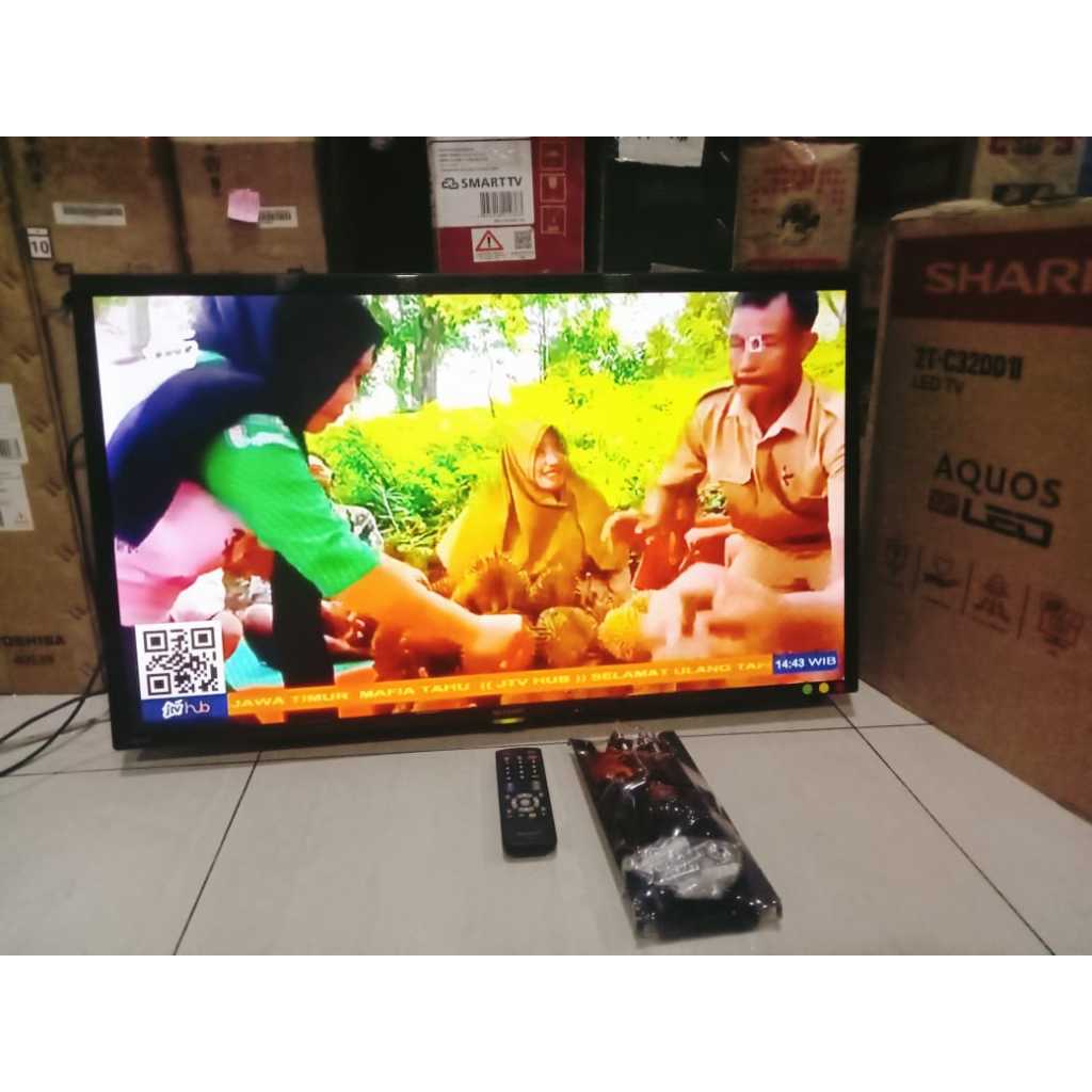 TV LED SHARP 32IN HD Digital TV Kondisi bekas Pemakaian Masih segel siap pakai 6107F