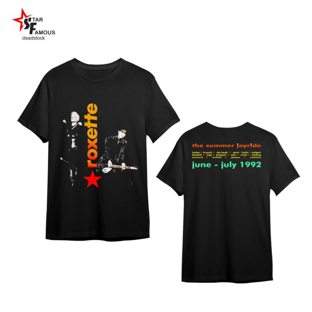 KAOS ROXETTE | " THE SUMMER JOYRIDE " Baju Band Rock