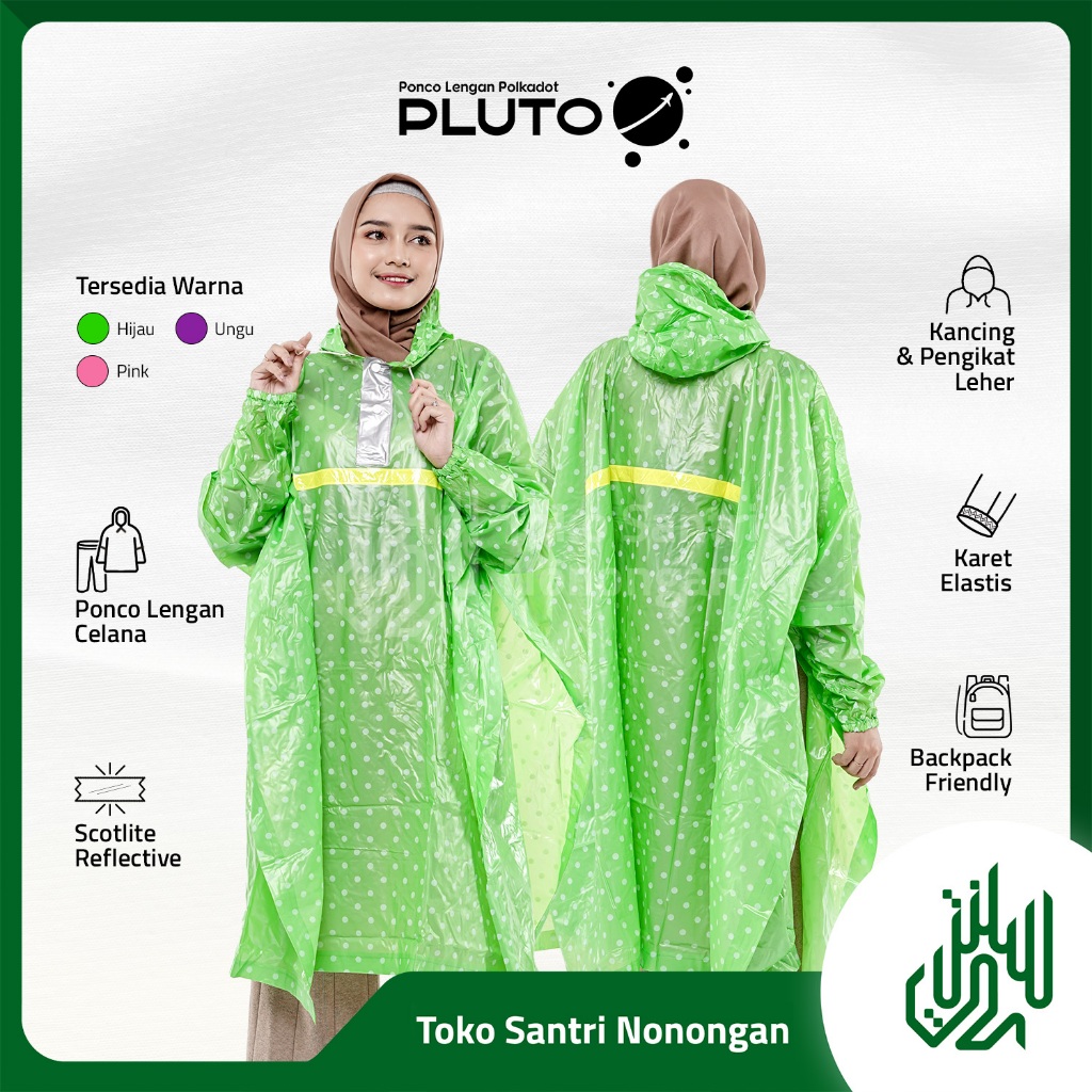 PLUTO (POLKADOT) PONCO LENGAN - Jas Hujan