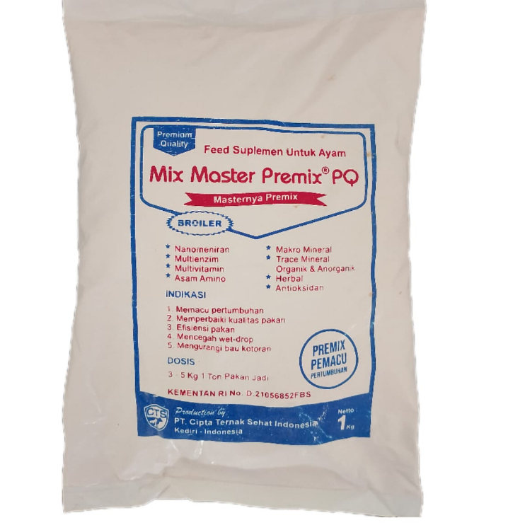 PREMIX - MIX MASTER PREMIX BROILER PQ 1 KG - Premix Ayam Broiler Pedaging Pemacu Pertumbuhan Like Ma