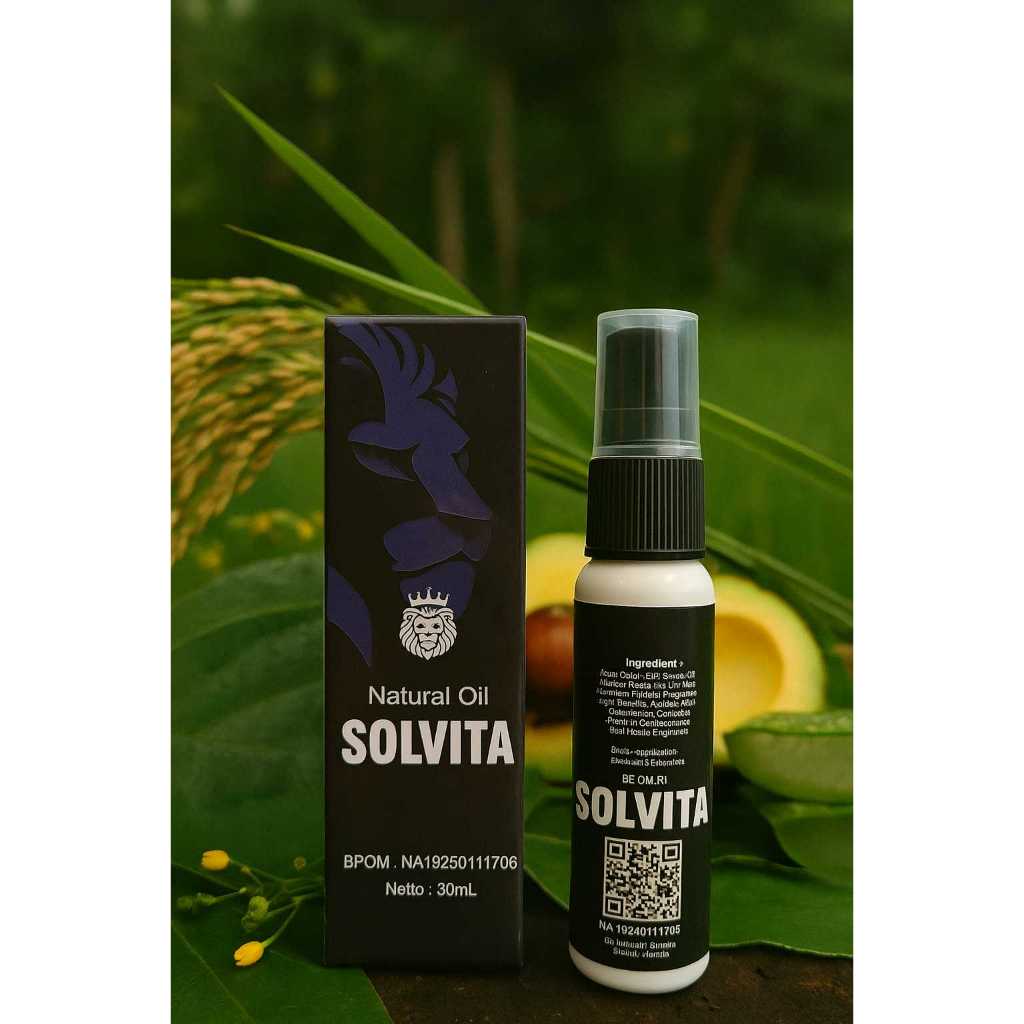 Solvita By Salina Herbal - Minyak Oles Pijat Dari Bahan Alami Pilihan No. 1 BPOM Halal Isi 30 ML