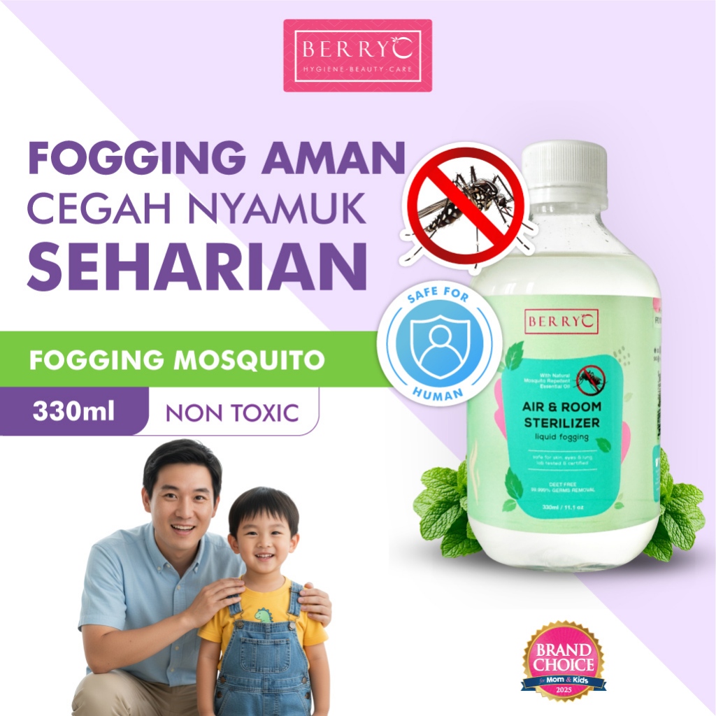 BerryC Mosquito Repellent Fogging 330ml - Asap Pembasmi Anti Nyamuk Ruangan - DBD Demam Berdarah