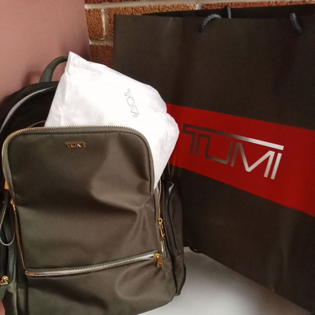 preloved ransel backpack tumi Celina hijau army