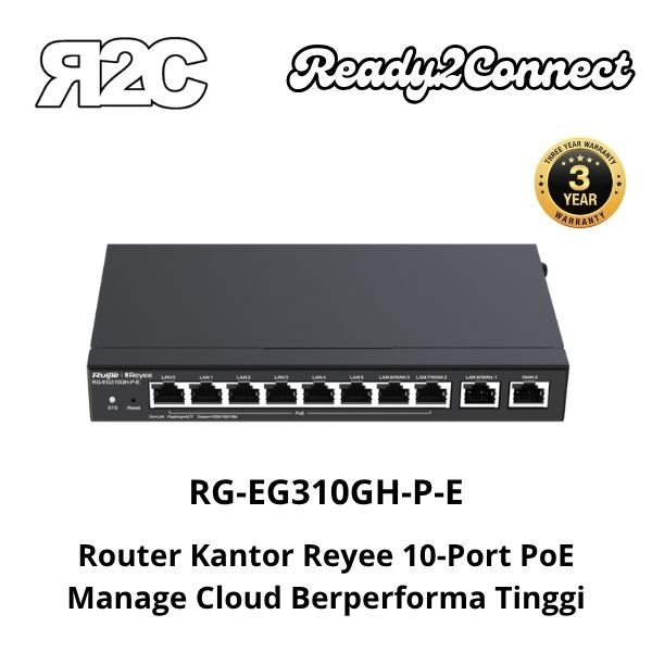 RG-EG310GH-P-E, Router Kantor Reyee 10-Port PoE Manage Cloud