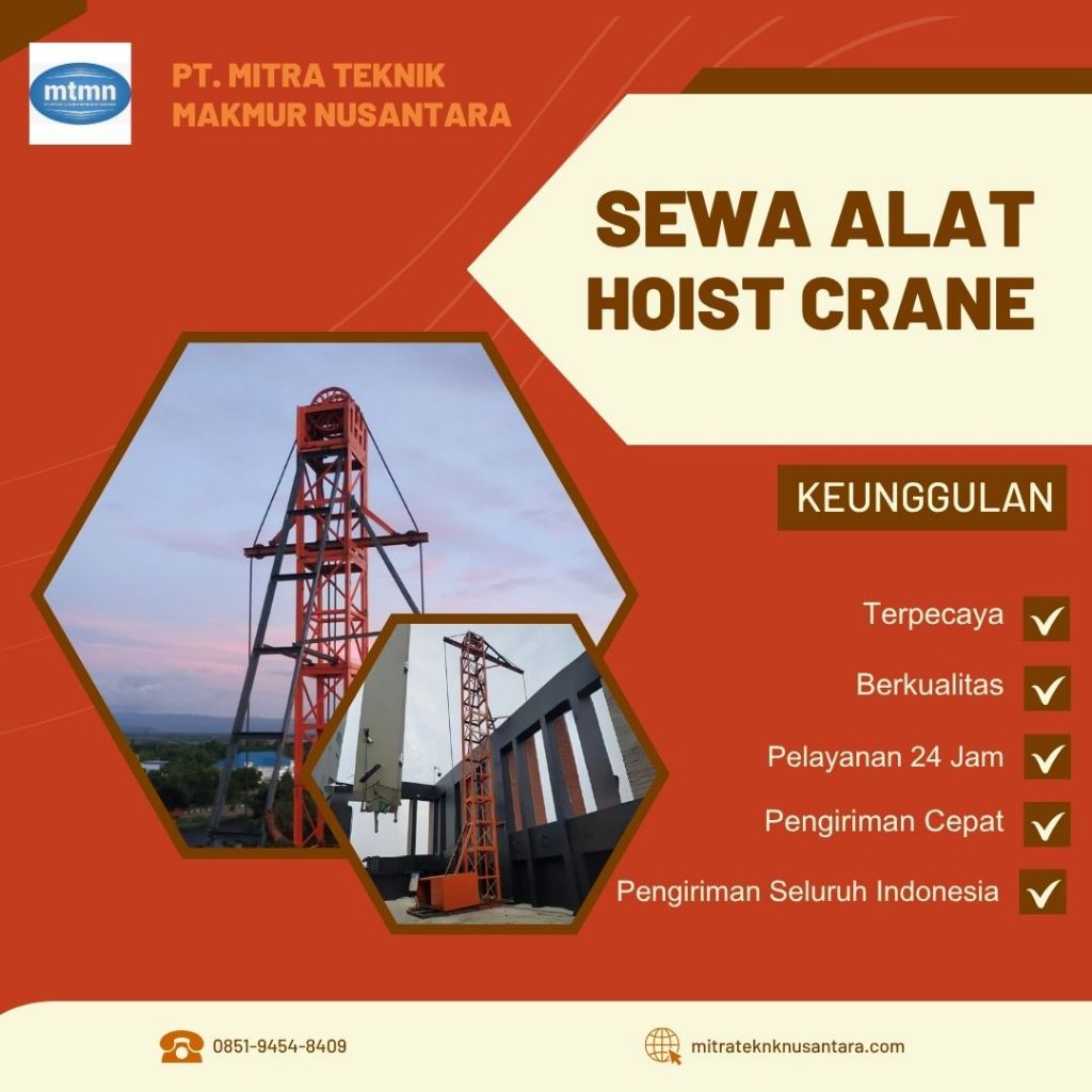 Hoist Crane Solo – Sewa Hoist Crane Proyek Bangunan Kapasitas 1 Ton