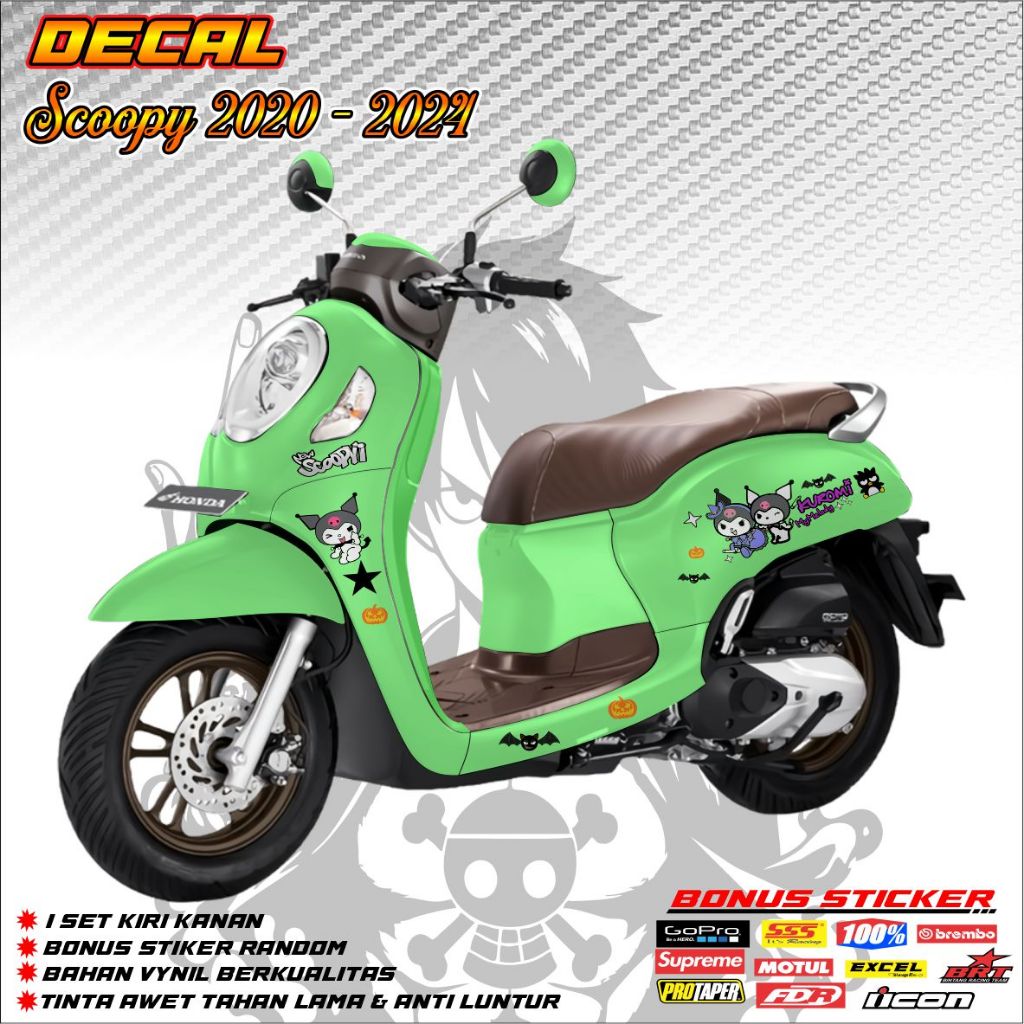 DECAL STIKER FULLBODY HONDA SCOOPY 2020 - 2023 GRAFIS KUROMI / DECAL SCOOPY ANIME KUROMI