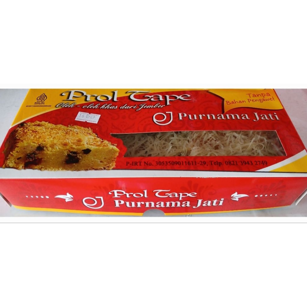 Prol Tape Jember Kotak Besar dan Kecil Purnama Jati Jajanan Kue Oleh-oleh Khas Jember