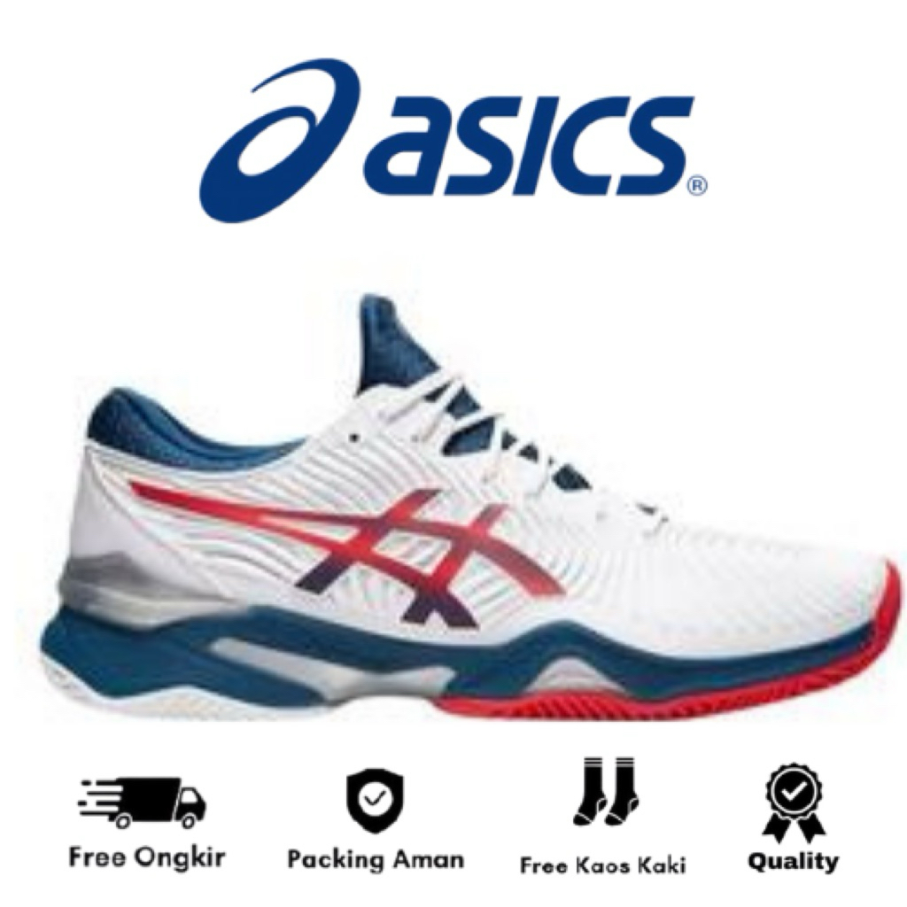 Padel Or Tenis Shoes Asics Court FF 2 Novak White Mako Blue Tenis Shoes