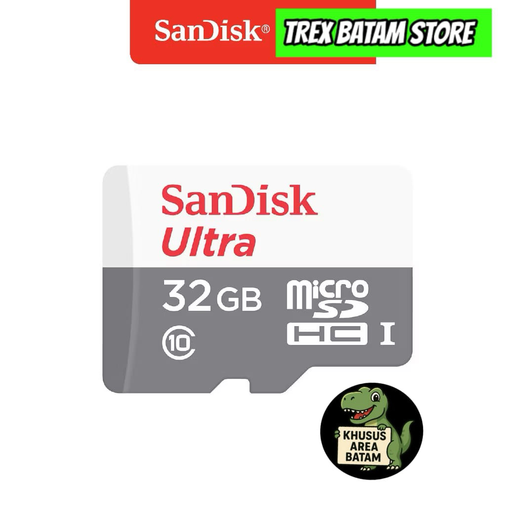 SANDISK MICRO SD ULTRA HD 32 GB 100 mbps CLASS 10 SUPPORT FOR CCTV / HP / ANDROID  [ BATAM ]