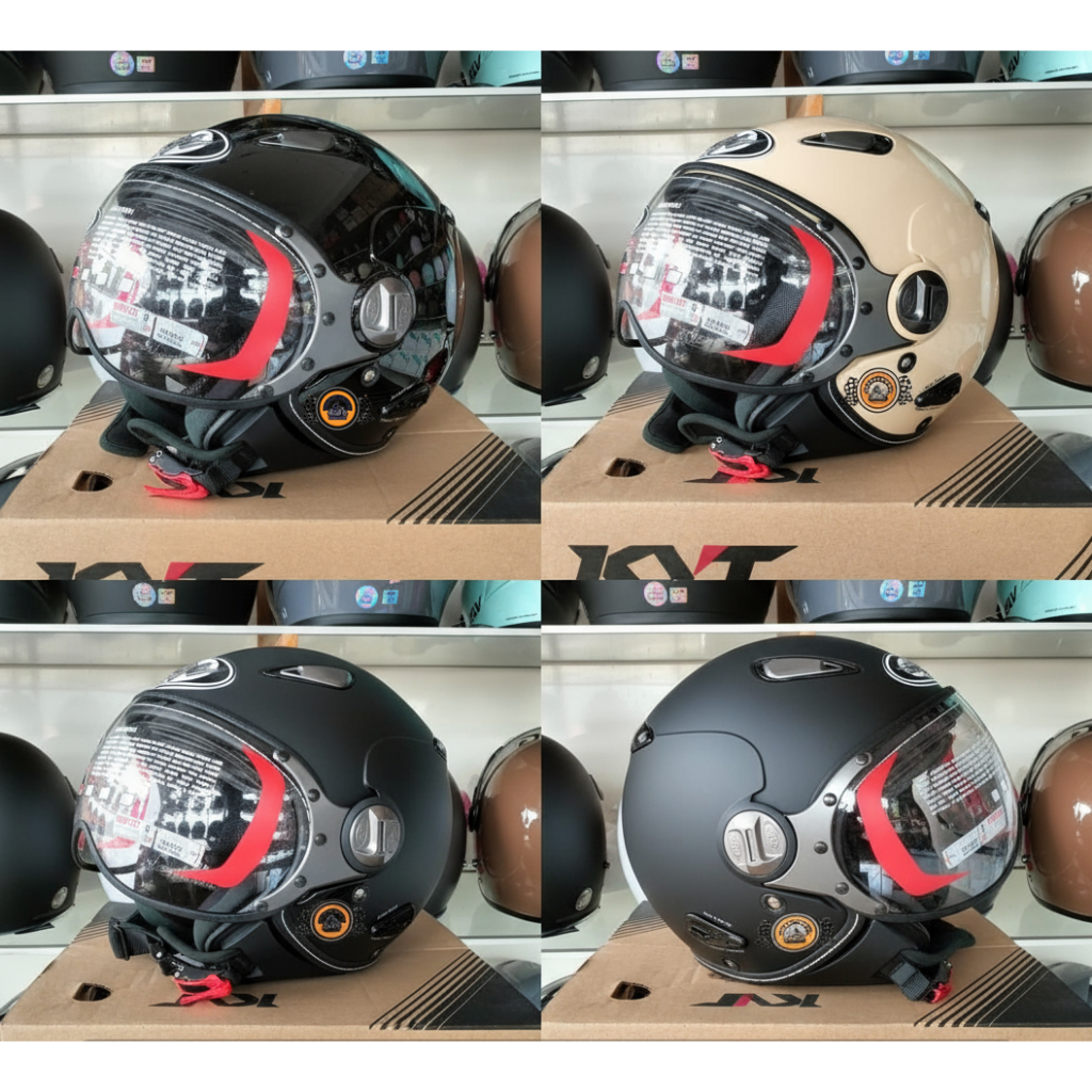 HELM KYT ELSICO RETRO HELM WANITA - HELM RETRO HALF FACE ORIGINAL SNI