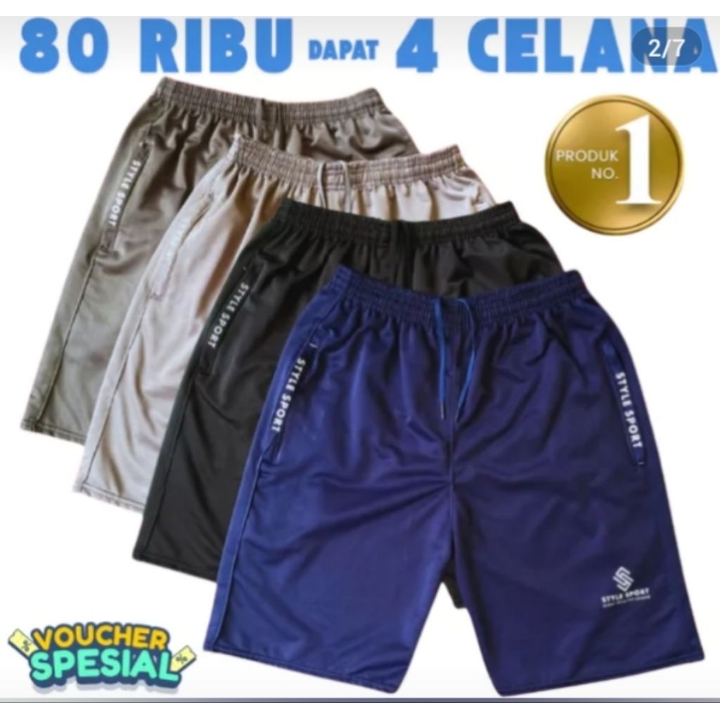 Paket Hemat 3 Pcs Celana Pendek Pria Flecee / Celana Pendek Cowok / Celana Kolor / Celana Pria
