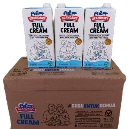 Grandairy Full Cream Susu UHT 1 Liter 1 dus
