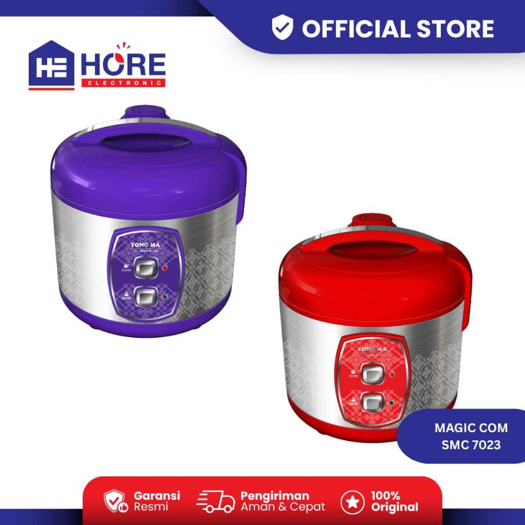 YONGMA MAGIC COM RICE COOKER PENANAK NASI SMC 7023 MERAH UNGU