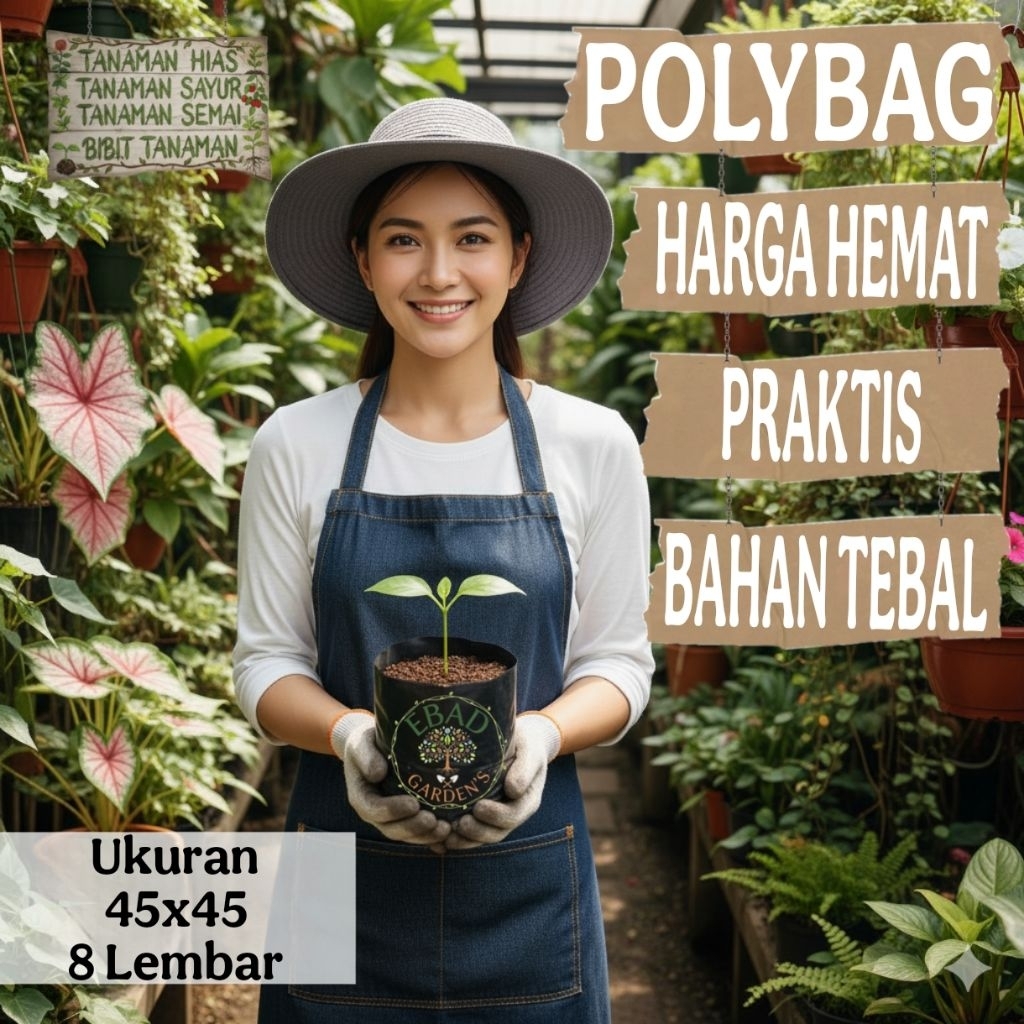 Polybag Polibag Pot Plastik Ukuran 45x45 8 Lembar Termurah Tebal
