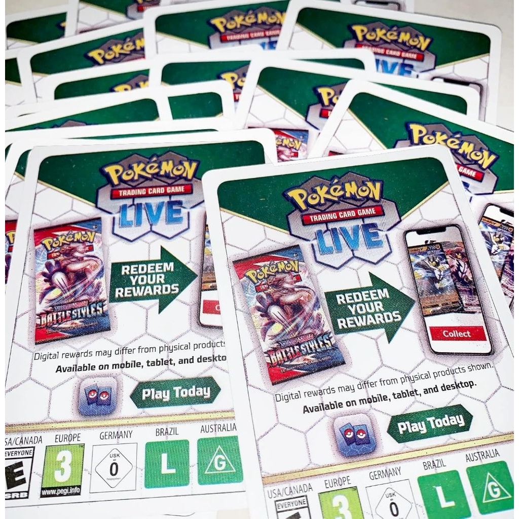 TCG Pokemon live / redeem code card
