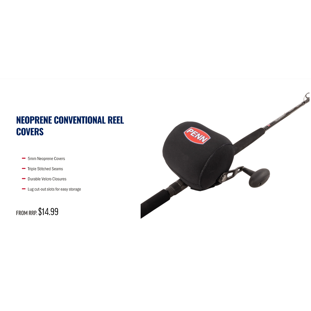 PENN Neoprene Overhead / Conventional Reel Covers - Sarung Reel OH Original