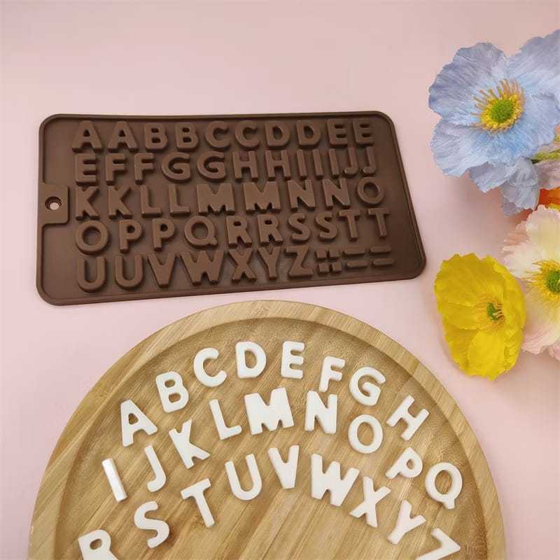 Cetakan Cokelat Puding Jelly Fondant Huruf ABC / Cetakan Silicon Huruf ABC