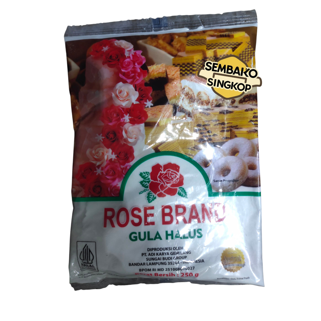 ROSE BRAND Gula Halus 250gr Asli Gula Tebu (Gula Tepung)