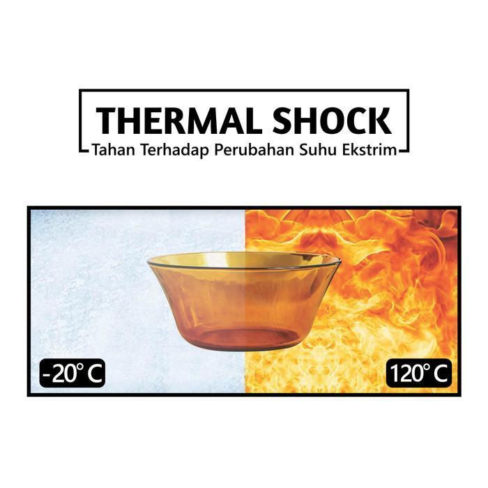 Duralex mangkok set 6pcs Duralex Lys Amber Table Bowl 10.5Cm 250Ml Mangkok Saji Kaca Tempered Glass