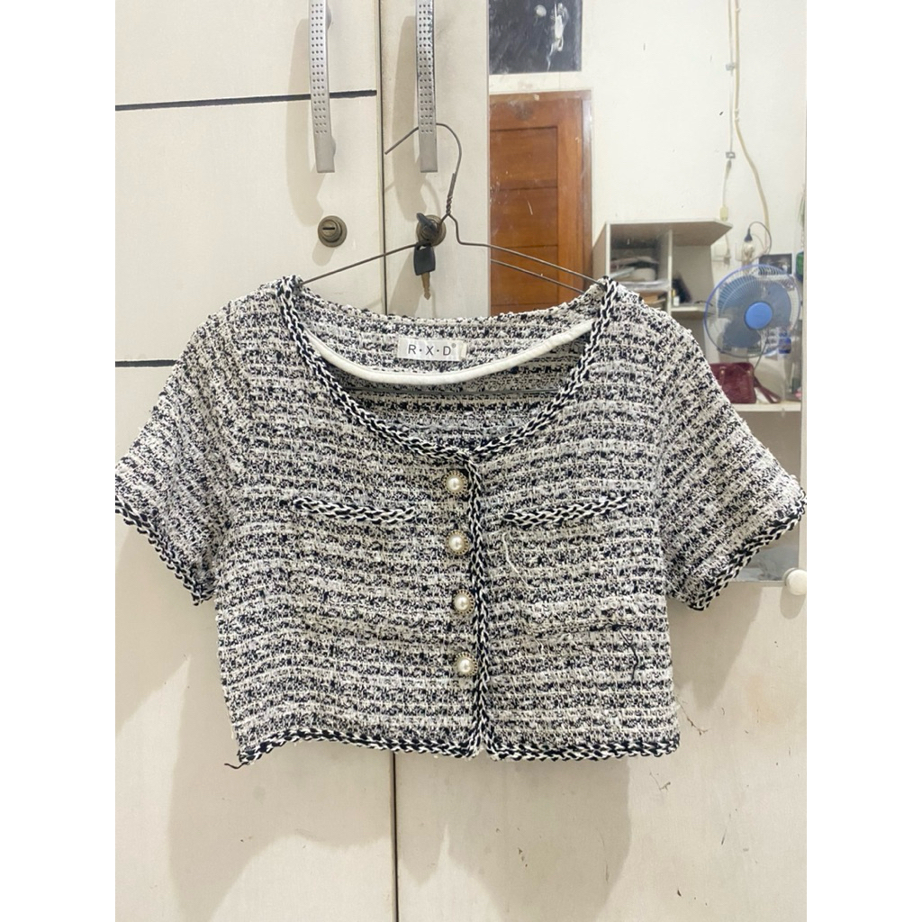 premium blazer wanita crop