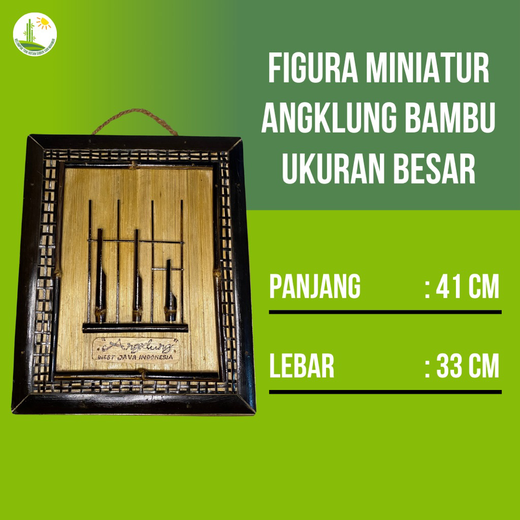 Figura miniatur angklung bambu besar / figura bambu / figura angklung / miniatur angklung