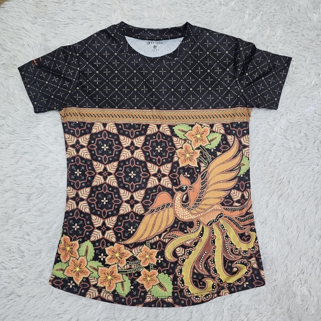 Jersey olahraga motof batik premium merk Trijee Wanita Xs