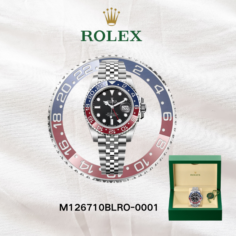 (100% Asli) Bayar di Tempat. Rolex Baru dengan Kotak Asli Rolex GMT-Master II Rolex M126610LV-0002 4