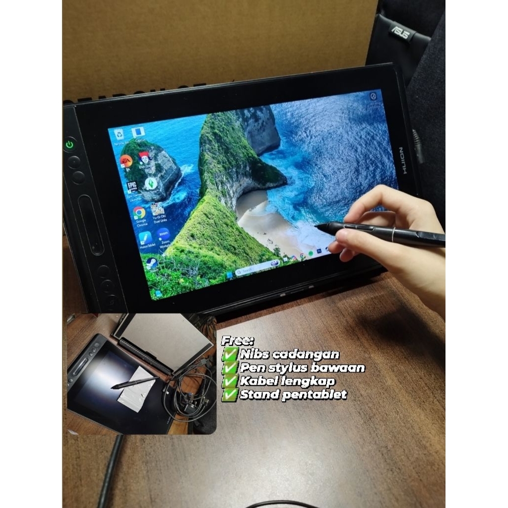 Dijual Pen Display/Drawing Tablet Second - Huion Kamvas Pro 13