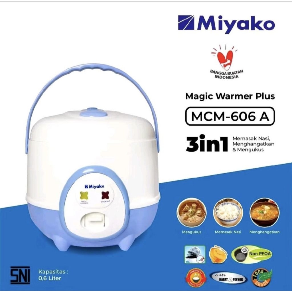 RICE COOKER MIYAKO 0,6 LITER MCM 606